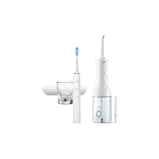 Dantų šepetėlio ir irigatoriaus komplektas Philips HX3886/41, baltas