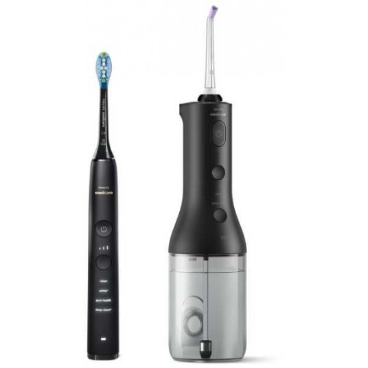 Dantų šepetėlio ir irigatoriaus komplektas PHILIPS HX3886/43, juodas