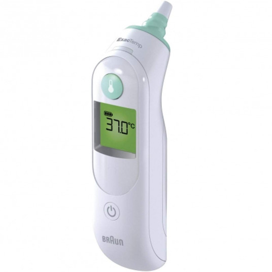 Braun ThermoScan 6 infraraudonųjų spindulių termometras IRT6515 Atminties funkcija, tikslumas vienas dešimtainis °C, baltas