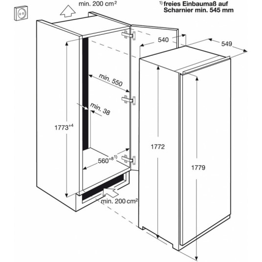 Įmontuojamas šaldytuvas Electrolux ERN3213AOW