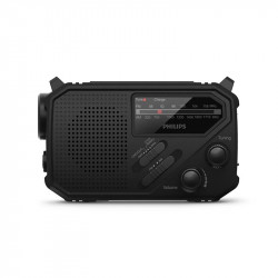 Philips TAR1609 matkaradio ja taskulamppu, musta