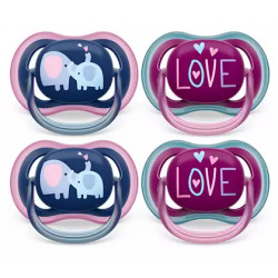 Philips Avent Ultra Air Deco SCF349/22 Pacifier 18m+ for girls 4pcs