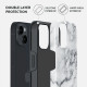 Dėklas Burga iPhone 15 White Winter Tough
