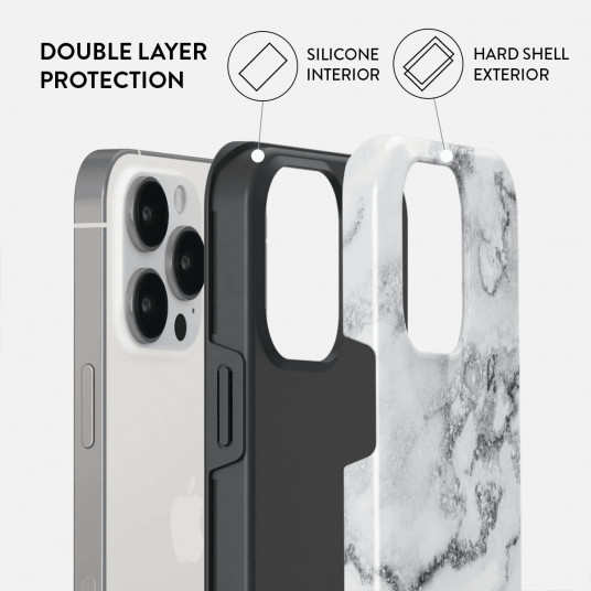 Dėklas Burga iPhone 15 Pro Max White Winter Tough