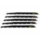 "Dewalt HCS" 240 mm sabalinio pjūklo pjūkleliai 5-6,5 mm 5 vnt. DT2352 | Tiekimas