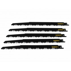"Dewalt HCS" 240 mm sabalinio pjūklo pjūkleliai 5-6,5 mm 5 vnt. DT2352 | Tiekimas