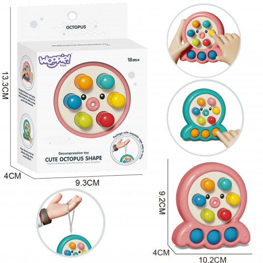 WOOPIE Arkadinis žaidimas "Pounding Mole Cord Octopus Pink 2in1