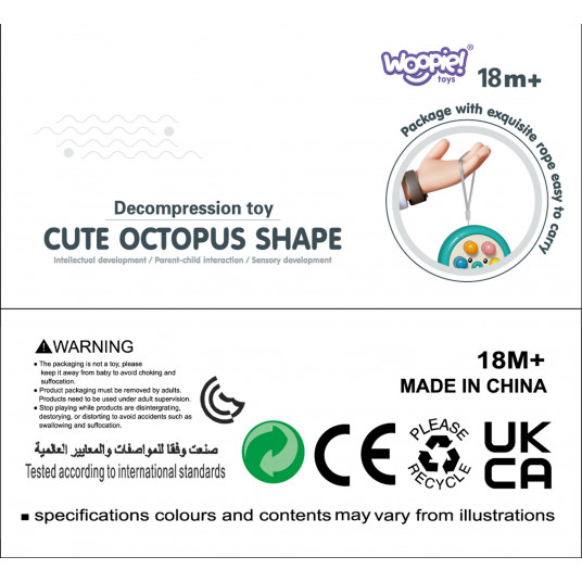 WOOPIE Arkadinis žaidimas "Pounding Mole Cord Octopus Pink 2in1