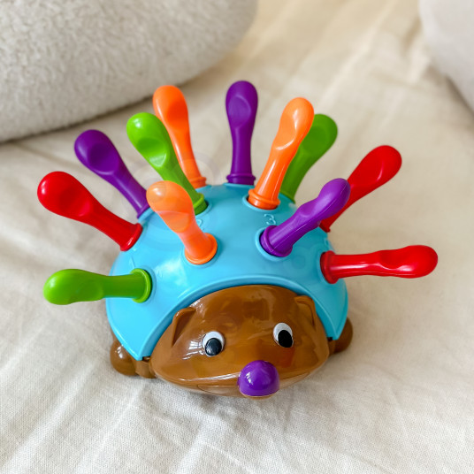 WOOPIE ežiukas Montessori mokymosi skaičiai ir spalvos 4in1 vikrumo žaidimo rūšiuoklė