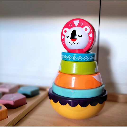 WOOPIE BABY sensorinis žaislas piramidės dėlionė kūdikiams 6 el.