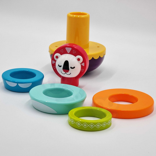 WOOPIE BABY sensorinis žaislas piramidės dėlionė kūdikiams 6 el.