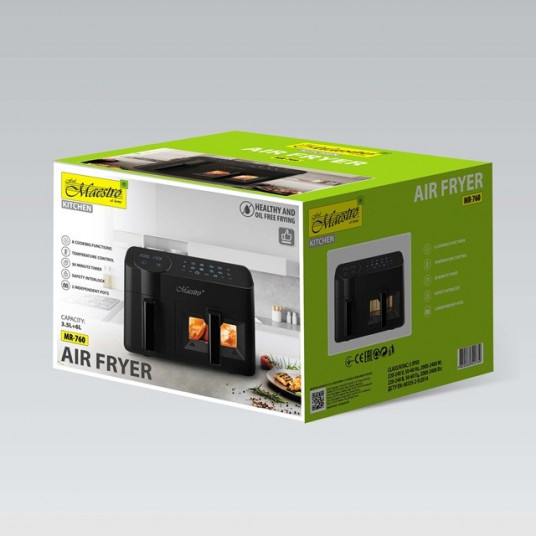 Maestro MR-760 Double deep fat fryer 3.5L+6L Black
