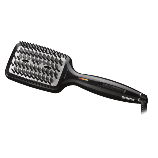 BABYLISS Electric hair straightening brush HSB101E Ceramic heating system, Ionic function, Ion conditioning, Temperature (max) 200 °C, Number of heating levels 3, Black