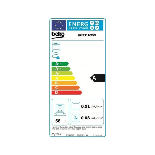 Dujinė viryklė su elektrine orkaite BEKO FSE62110DW