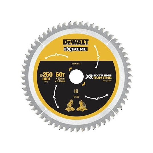 DeWALT DT99573 diskinio pjūklo diskas 25 cm 1 vnt.