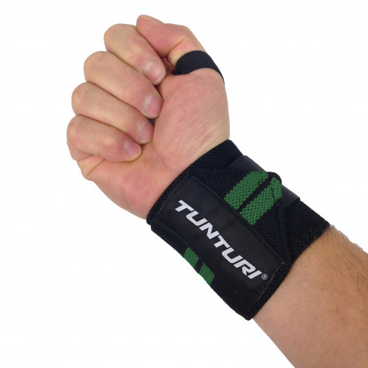 Wrist straps TUNTURI Wrist Wraps, green