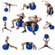 Gymnastics ball TUNTURI Gymball 65cm, red