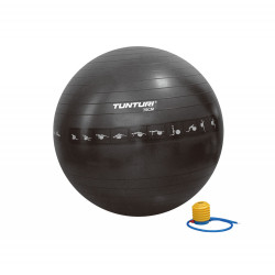 Gymnastics ball TUNTURI Gymball 75cm anti-burst, black