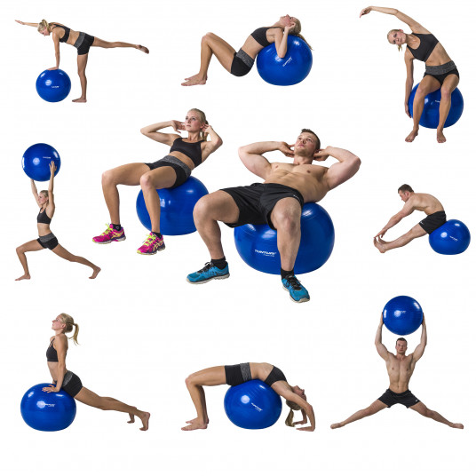 Gymnastics ball TUNTURI Gymball 75cm anti-burst, black
