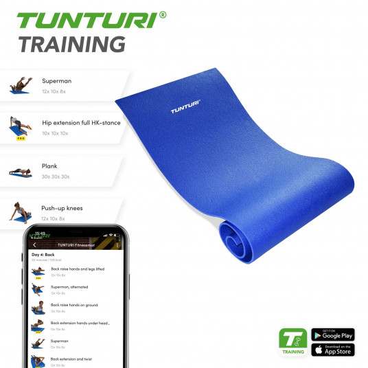 Gymnastics mat TUNTURI Fitnessmat XPE, blue