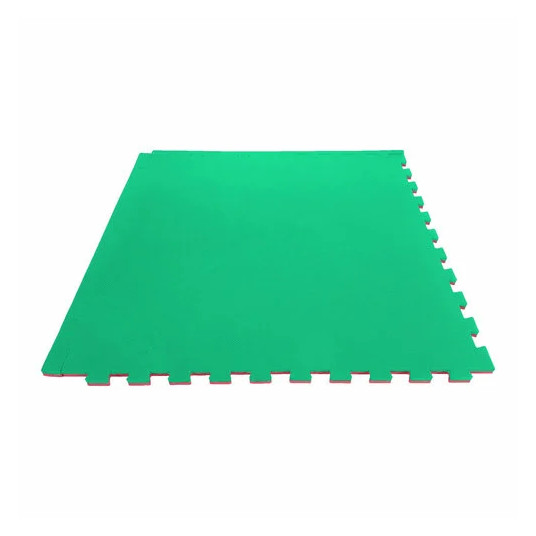Gymnastics mat TUNTURI Karate Puzzle Mat, green-red