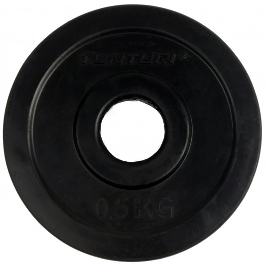 Weight plates TUNTURI Rubber Plates, 30 mm, 0.5kg (pair)