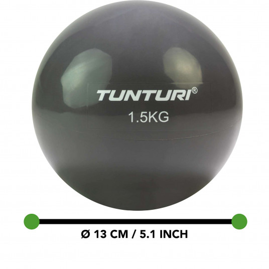 Gymnastics ball TUNTURI Yoga Toningball 1.5kg, anthracite