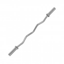 Lifting bar TUNTURI Olympic Curlbar Chrome, 50 mm, 120cm, SpringCol