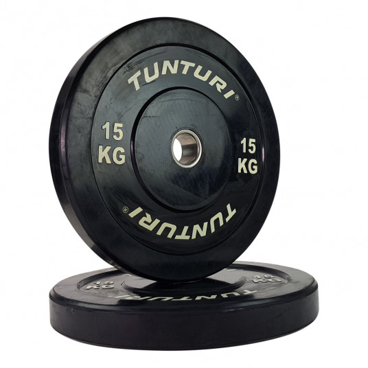 Weight plate TUNTURI Training Bumper Plate, 50 mm, 15 kg