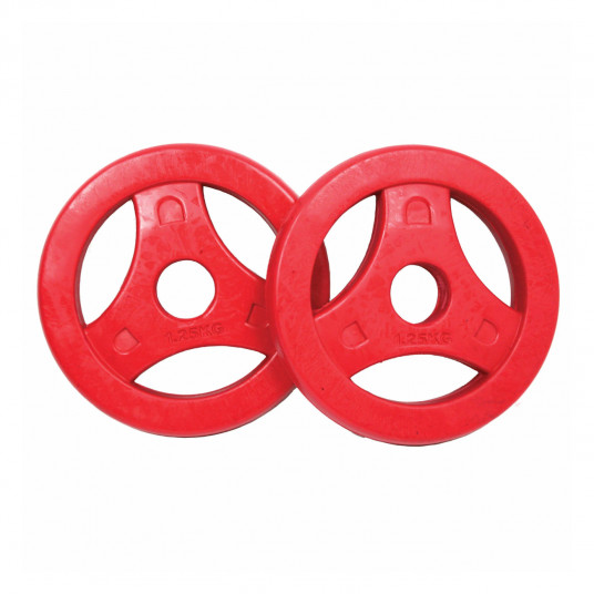 Weight plates TUNTURI Aerobic Plates 1.25 kg, red