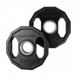 Weight plates TUNTURI Olympic Rubber Plates, 50 mm, 2.5 kg