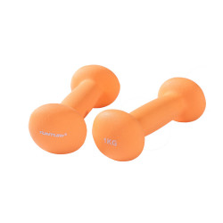 Dumbbells TUNTURI Neoprene Dumbbells 1kg, orange