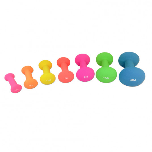 Dumbbells TUNTURI Neoprene Dumbbells 1kg, orange