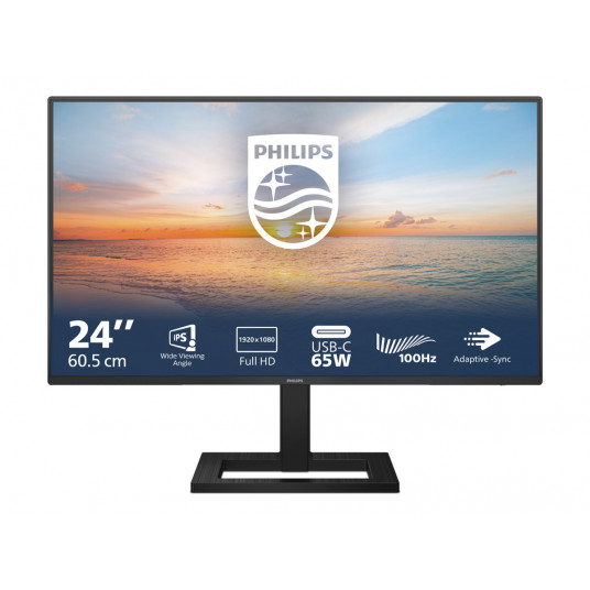 Philips | Philips | 24E1N1300AE | 24 in | IPS | Full HD (1080p) 1920 x 1080 at 100 Hz | HDMI, USB-C | Height, tilt | Speaker(s)