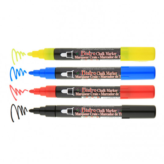 Kreidiniai markeriai Marvy Bistro Chalk Marker 480-4E 4vnt.