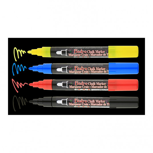 Kreidiniai markeriai Marvy Bistro Chalk Marker 480-4E 4vnt.