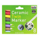 Markeriai keramikai ir porcelianui "Marvy Ceramic Twin Marker" 335-8B Pastel 8 vnt.