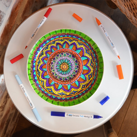 Markeriai keramikai ir porcelianui "Marvy Ceramic Twin Marker" 335-8B Pastel 8 vnt.