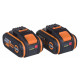 WORX WG385E grandininis pjūklas 40 cm 2x 20V 4,0Ah Juoda, Oranžinė