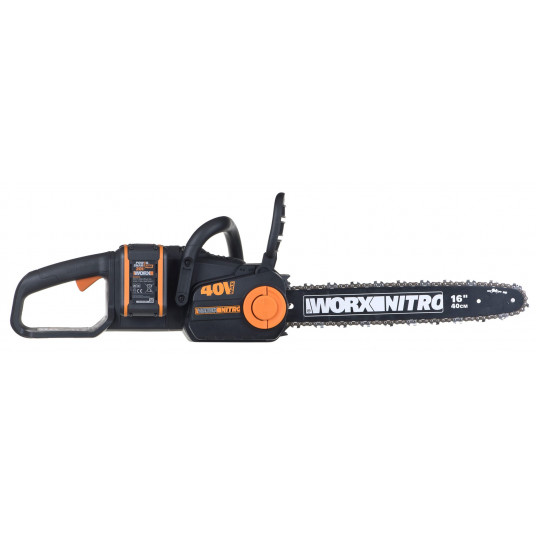 WORX WG385E grandininis pjūklas 40 cm 2x 20V 4,0Ah Juoda, Oranžinė