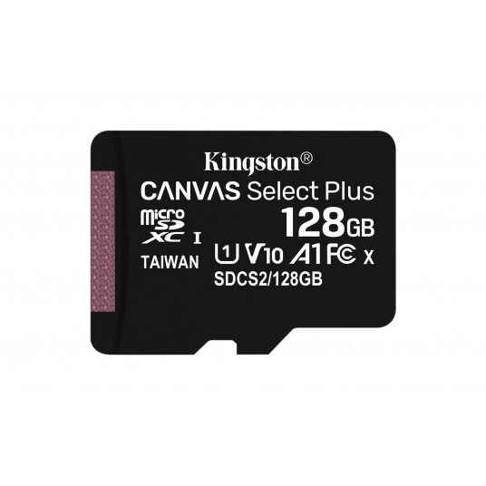 Kingston Canvas Select Plus Memory card microSDXC / 128GB / 100 MB/s + Adapter