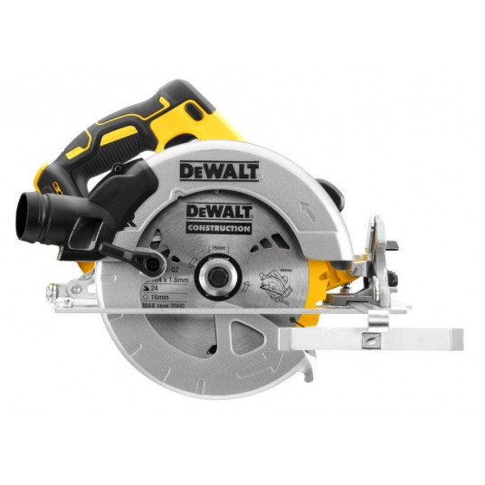 DEWALT DCS570NT-XJ Nešiojamasis diskinis pjūklas 184 mm 18V T-STAK Juoda, Geltona