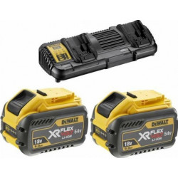FLEXVOLT DeWalt DCB132X2-QW 2x 9,0 Ah + įkroviklis