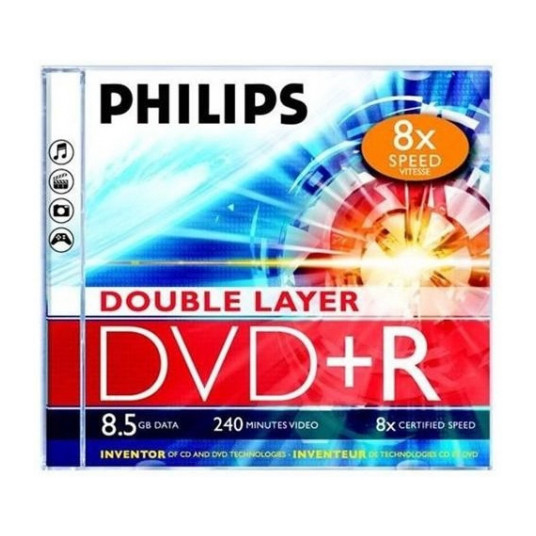 DVD+R DL dvigubo sluoksnio 8,5 GB x 8 Jewel dėklas