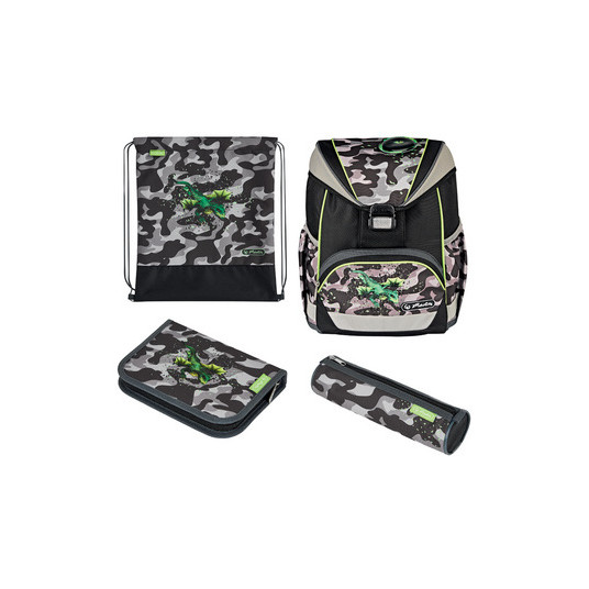 Mokyklinės kuprinės rinkinys HERLITZ ULTRALIGHT PLUS - Camo Dragon, 50043231