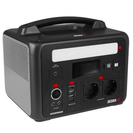 DEDRA DEZS0600 Nešiojamoji maitinimo stotis Ličio geležies fosfatas (LiFePO4) 50000 mAh 1200 W 9 kg