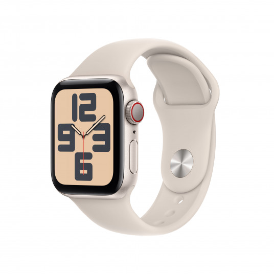 Išmanusis laikrodis Apple Watch SE GPS + Cellular 40mm Starlight Aluminium Case with Starlight Sport Band - M/L MRG13ET/A