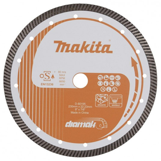 MAKITA DIAMOND BLADE 230x22,23mm SEGMENT (DRY/WET) CONCRETE, STONE