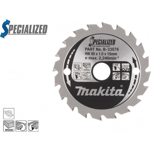 MAKITA CIRCULAR SAW BLADE 85x15x20 WITH SPECIALIZED WOOD