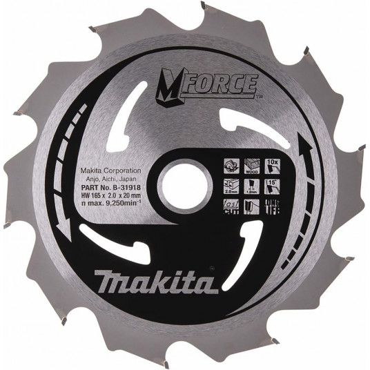 MAKITA CIRCULAR SAW BLADE 165x20x10Z M-FORCE WOOD